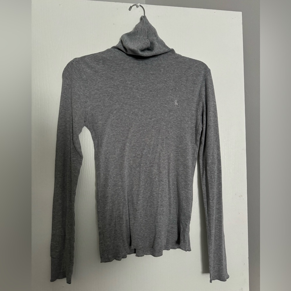 Vintage heather grey Ralph Lauren Sport turtleneck